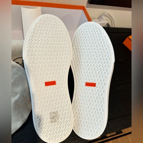 Hermès Men’s Get Sneaker - BRAND NEW. Size: 43.5. Color: Blanc/Brown - Picture 3 of 6